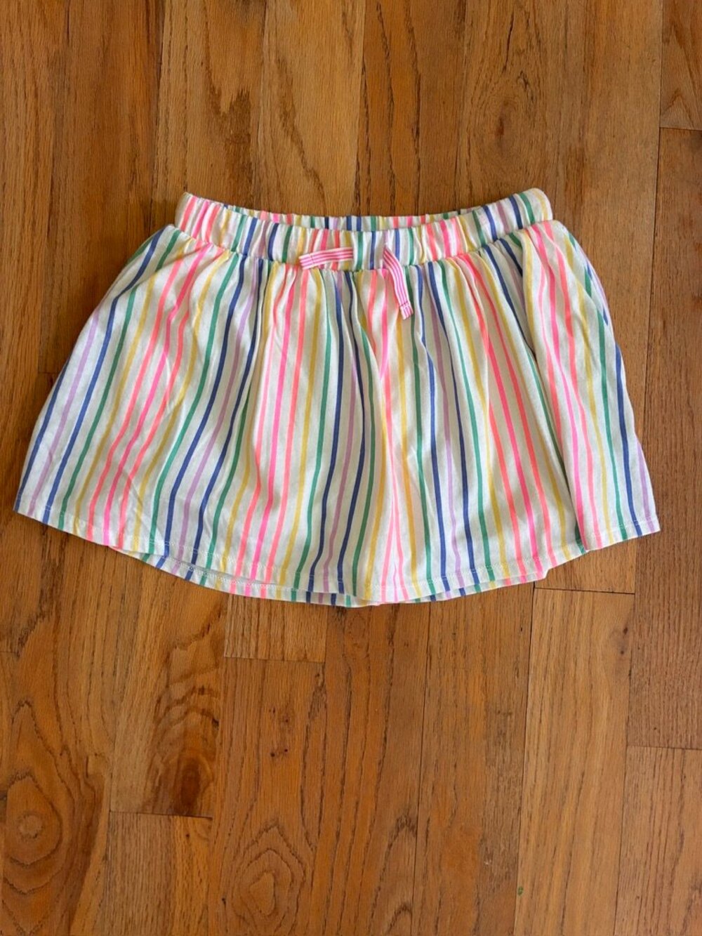 Cat & Jack Girls Rainbow Stripe Skort Built-In Shorts Large 10/12